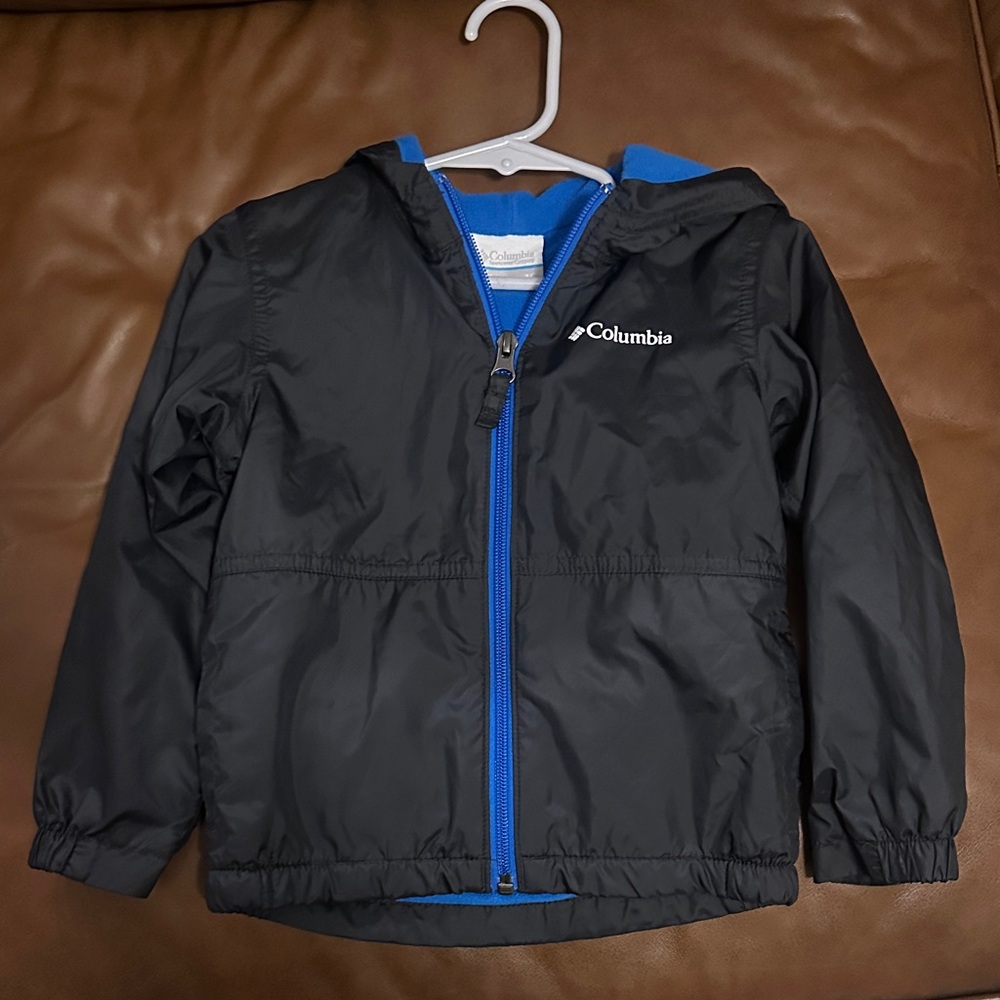 Columbia Black Jacket with Blue Trim